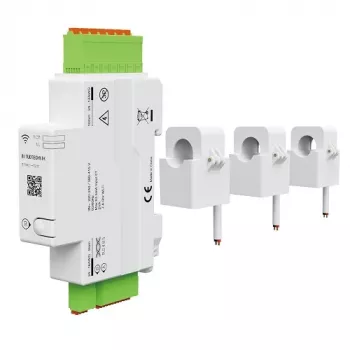 Tuya HS083816 išmanusis elektros energijos skaitiklis, 3P+N, 120 A, DIN, Modbus RS485