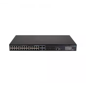 HPE FlexNetwork 5140 24G PoE+ 4SFP+ EI – valdomas L3 komutatorius – 24 x 10/100/1000 (PoE+) + 4 x Combo 10/100/1000Base-T (PoE+) / 100/1000Base-X SFP + 4 x 10GbE SFP+