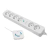 Prailginimo laidas LogiLink LPS271 1,5 m 6 AC lizdų vidaus patalpoms baltas