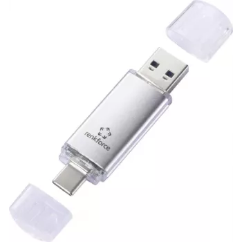 Renkforce RF-USBOS-220 USB atmintukas 32 GB sidabrinis RF-6684362 USB-A, USB-C
