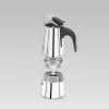 Moka puodas Maestro MR-1660 0,2 l nerūdijančio plieno viryklėms, 4 puodeliai, juoda rankena