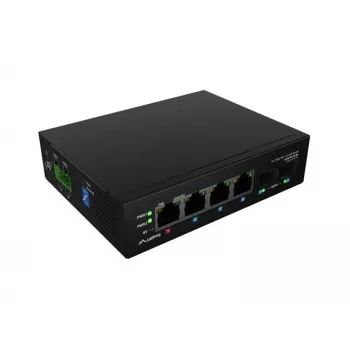 Nevaldytas pramoninis PoE perjungiklis LANBERG ILGE-4P-2S-90 — 1xBT, 3xAT, 2xSFP, DIN bėgis, Gigabit