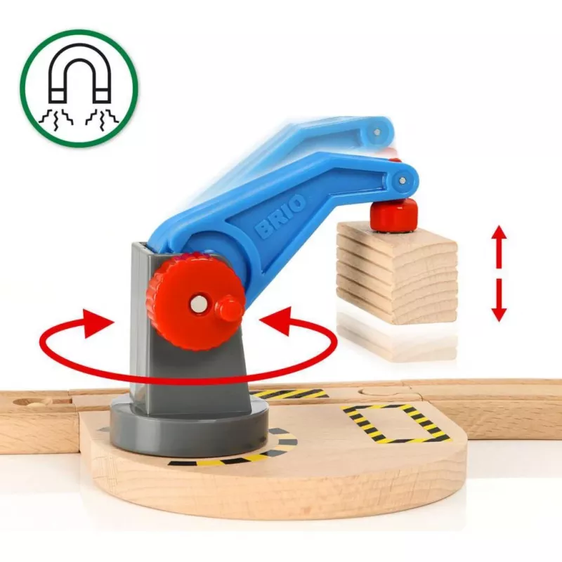 Brio World Krovininio Traukinio Pradžios Rinkinys su Kranu