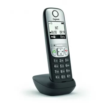 Gigaset A690HX analoginis/DECT telefonas su skambučio numerio atpažinimu, juodas, sidabrinis