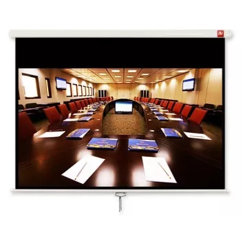 Projekcinis ekranas AVTEK CINEMA PRO 240 16:9 rankinis – 240 cm įstrižainė, 16:9 formatas, montavimas prie sienos/lubų
