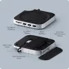 Satechi stovas-hub'as ST-GNMMES su SSD korpusu, USB 3.2 Gen 2 Type-C, USB-A ir SD, sidabrinis