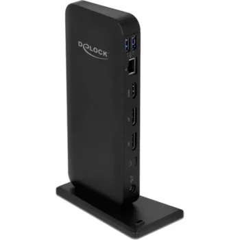 Delock USB Type-C DP 1,4 Docking Station 4K - dokavimo stotelė - USB-C 3,2 Gen 2 - HDMI, DP - 1GbE - 85 W (87746)