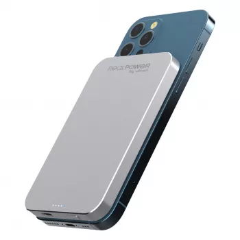 RealPower Powerbank PB-5000 MAG Sidabrinis 5.000 mAh