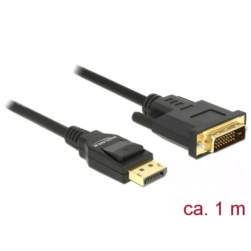 Vaizdo kabelio adapteris DeLOCK 85312 1 m DisplayPort į DVI-D juodas