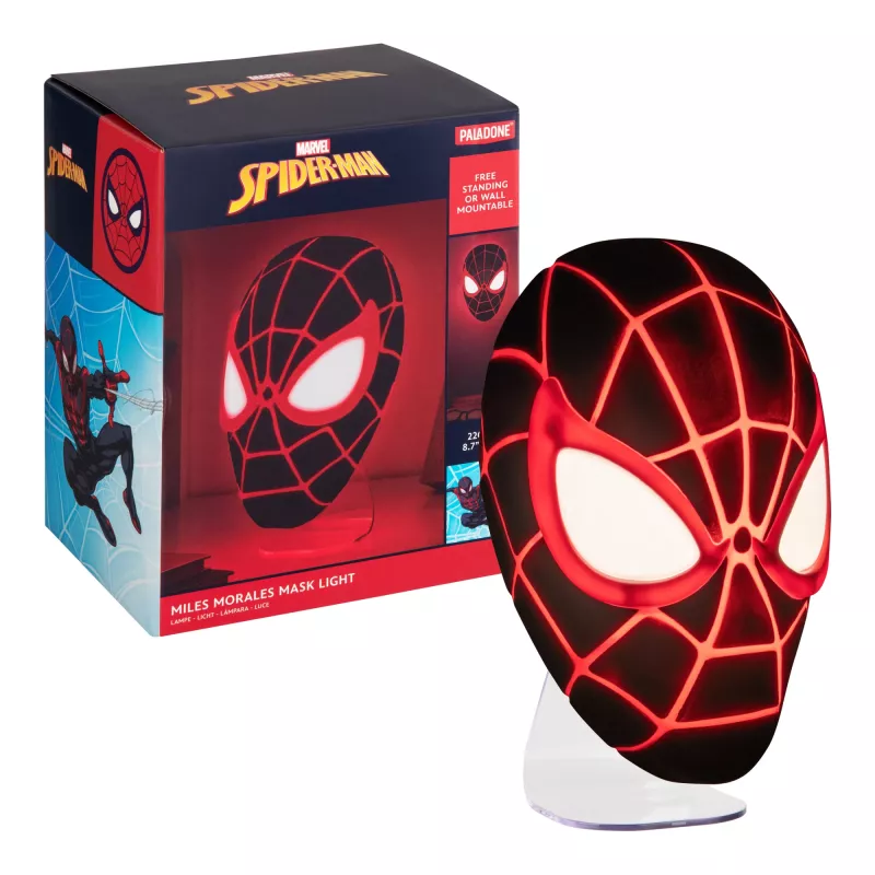 Stalinė lempa Paladone Mask Light PP14323SPMVN Spiderman Miles Morales – naktinė šviesa personažo kaukės pavidalu