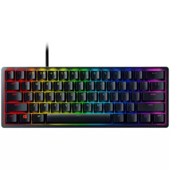 Razer Huntsman Mini, žaidimų klaviatūra, juoda, DE išdėstymas, Razer Linear Optical (raudoni) jungikliai