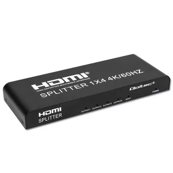 Qoltec 51799 Aktyvus HDMI skirstytuvas 4 x HDMI 4K x 2K | 6Gb/s | 60Hz