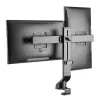 Monitorinis laikiklis MACLEAN MC-854 dviems monitoriams 17–27 colių VESA 75x75 / 100x100, dviejų rankų stalviršio montavimas