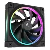 120 mm ventiliatorius DeepCool FL12 3-in-1 juodas, 120×25 mm, 2150 RPM, Fluid Dynamic Bearing, PWM, 55 CFM, 32 dB, 3 vnt. pakuotė