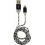 LC-POWER Laidas USB-Lightning-1M-8 1m juodas/sidabrinis, USB A į Lightning (LC-C-USB-LIGHTNING-1M-8)