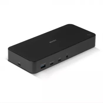 Lindy DST-Pro Universal, USB-C ir Type A hibridinė nešiojamojo kompiuterio stotelė - 4K HDMI, 2x4K (DP arba HDMI)