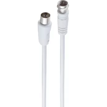 shiverpeaks ®-BASIC-S anteninis laidas, 100% ekranuotas, F kištukas – koaksialinis jungtuvas, RG59, > 80 dB, baltas, 1,5 m (BS80072-32)