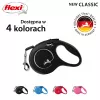 Flexi New Classic Cat XS 3 m – atsitraukiamas pavadėlis su virvele mažiems augintiniams, juodas, maks. apkrova 8 kg