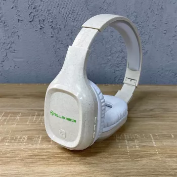 Ausinės Tellur Green Bluetooth Over-Ear Pulse Sulankstomos Kreminės TLL511441