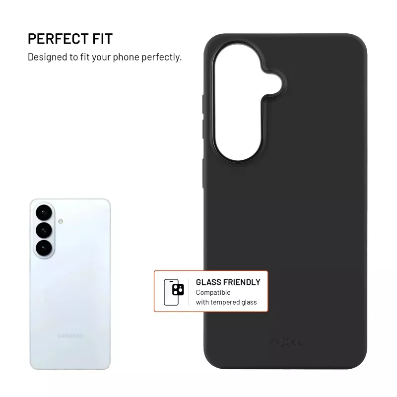 Fiksuotas MagFlow | Galinis dangtelis | Samsung | Galaxy S26 | Skystas silikonas | Juoda