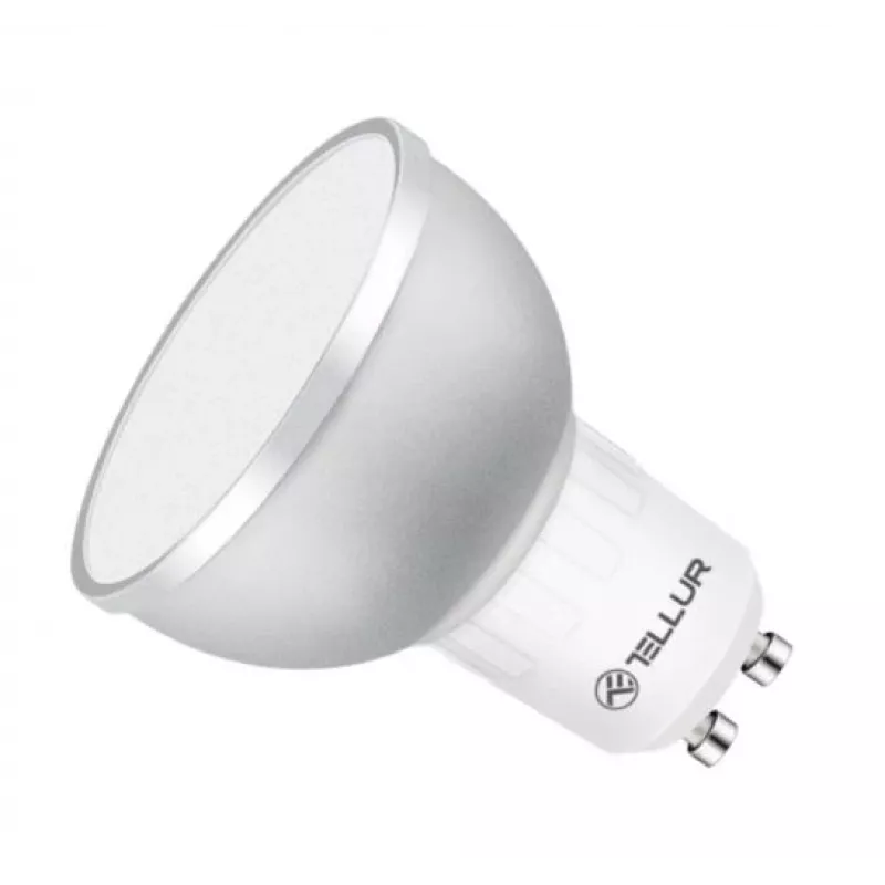LED protinga lemputė Tellur GU10 5W RGB reguliuojamo ryškumo – GU10 lizdas, 5W, RGB, išmanus valdymas