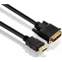 Purelink PureInstall PI3000 – HDMI / DVI vaizdo kabelis, Single Link, 28 AWG, HDMI (M) – DVI-D (M), 1,5 m, triguba izoliacija, juoda (PI3000-015)