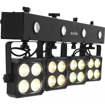 LED PAR šviestuvų sistema EUROLITE Akku KLS-180 180W RGB, baterijomis maitinamas PAR šviestuvas, įkraunamas