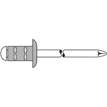 Aklasis kniedė GESIPA PG Al/A2 4x10 mm RAL9010 balta pakuotė po 500 vnt.