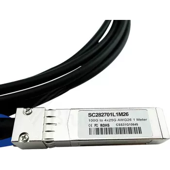 DAC kabelis CBO suderinamas su Palo Alto Networks QSFP28 į 4×SFP28, 3 m