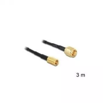 Koaksialinis kabelis DeLOCK 88647 RG-174 3 m SMA SMB juodas