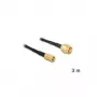 Koaksialinis kabelis DeLOCK 88647 RG-174 3 m SMA SMB juodas