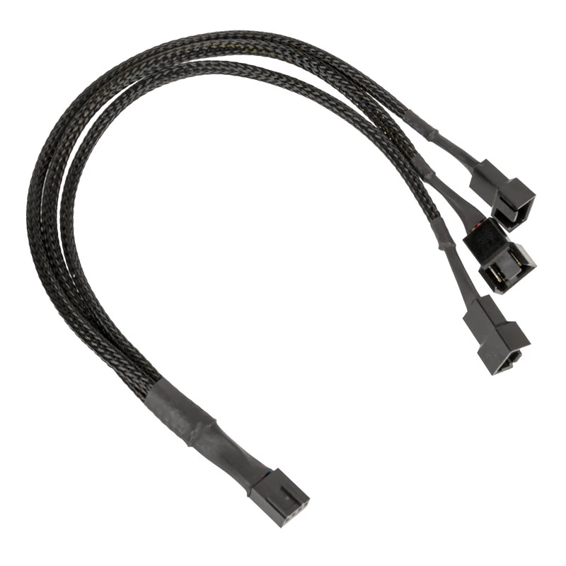 PWM ventiliatorių šakotuvas Kolink PGW-AC-KOL-112 — 1 į 3, 35 cm pintas, juodas