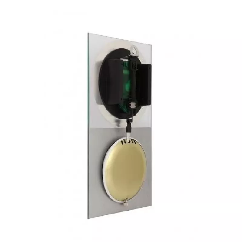 NeXtime klok 3028 OP sieninis laikrodis, 16x30,2 cm, stiklas, sidabrinis