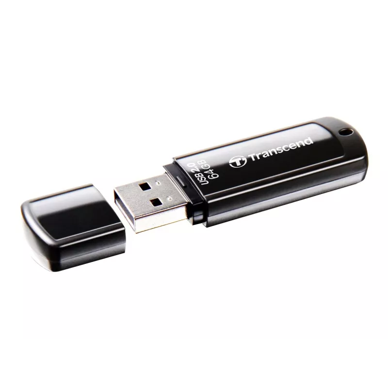 USB atmintukas Transcend JetFlash 350 64GB, USB 2.0, juodas