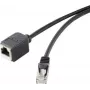 Eterneto prailginimo kabelis Renkforce 1464707 RJ45 Cat 5e 1 m Juoda