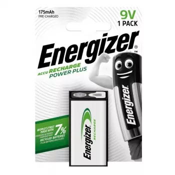 Energizer įkraunama NiMH 9V PP3 baterija 175 mAh, vienetinis paketas