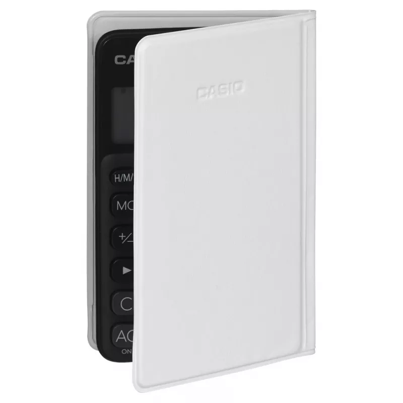Pagrindinis skaičiuotuvas CASIO SL-310UC-BK – 10 skaitmenų, baterija/saulė, mokesčių ir pelno funkcijos, kišeninis (70×118×8,4 mm), juodas