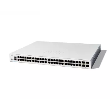 Cisco Catalyst 1300-48T-4G valdomas jungiklis, 48 prievadai GE, 4x1GE SFP, ribota viso gyvenimo apsauga (C1300-48T-4G)