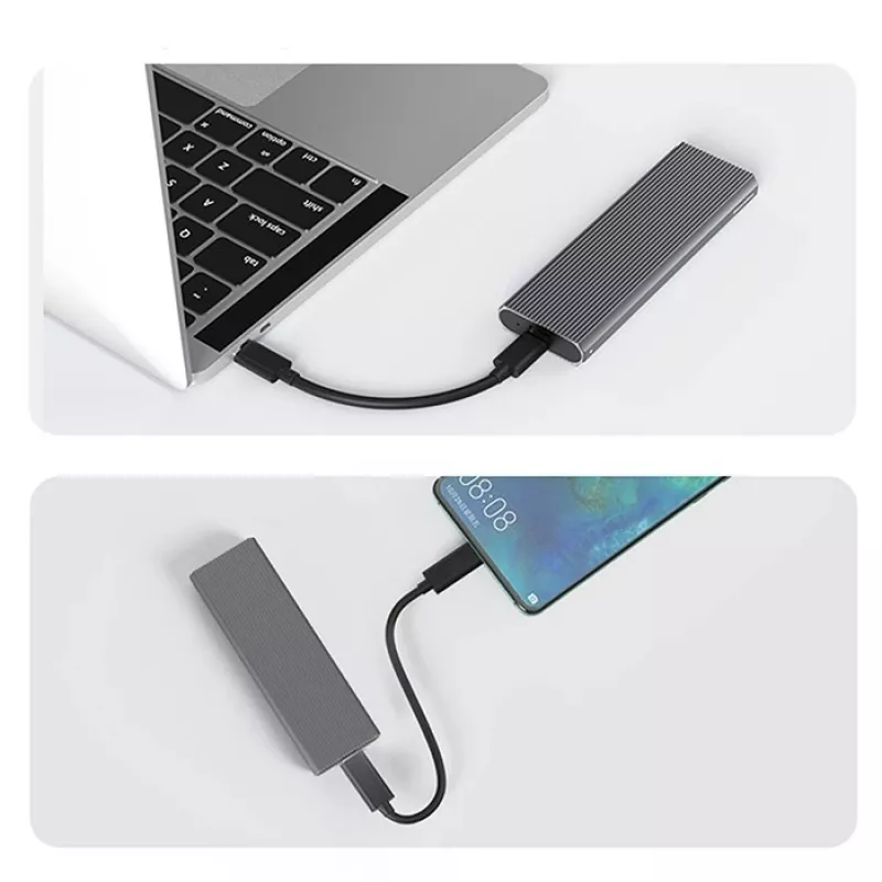 Išorinis M.2 NVMe SSD korpusas QOLTEC 52630 – USB 3.1 Gen2 10Gb/s, USB-C