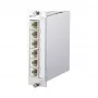 METZ CONNECT BTR E-DAT C6A 6x8 paviršinis skirstomasis blokas - modulinis įvadas - anoduotas aliuminis - 6 prievadai (130857C-E)