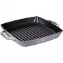 Grill keptuvė Staub 40511-684-0 kvadratinė 28 cm, tinkama indukcijai, grafito pilka
