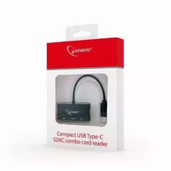 Card reader USB-C SDXC/combo/juodas
