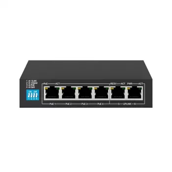 Extralink KRIOS 4x Gigabit PoE/PoE+ 2x RJ45 Uplink 60W jungiklis