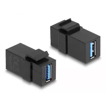 DeLOCK Keystone modulis USB 3.0 A lizdas – A lizdas juodas 1:1