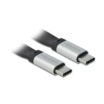 USB laidas DeLOCK 85926 USB 3.2 Gen 2 0,22 m USB-C juodas sidabrinis