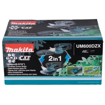 Belaidis žoliapjovės antgalis Makita UM600DZX, juodas/mėlynas, 12 V