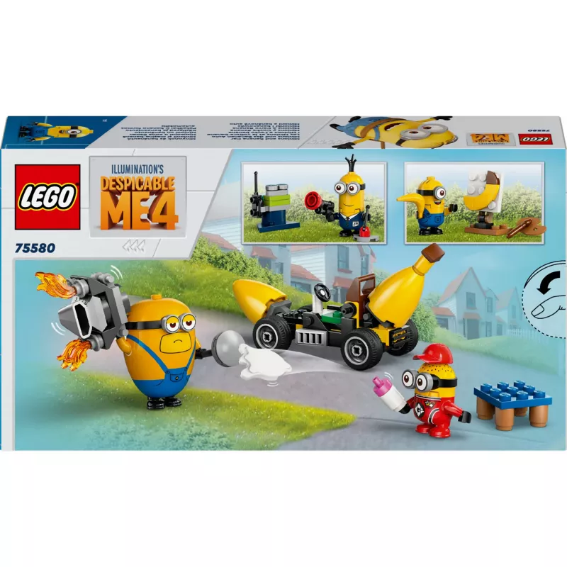 LEGO Despicable Me Minionai ir Bananinis Automobilis Filmų Rinkinys Žaislas Vaikams Nuo 6 Metų