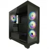 LC-Power korpusas MidiTower 715B juodas USB3.2 / Audio be maitinimo šaltinio SEAMLESS_X LC-715B-ON