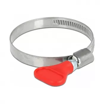 Spyruoklinis spaustuvas žarnai Delock 400 SS 40 - 60 mm 5 vnt raudoni