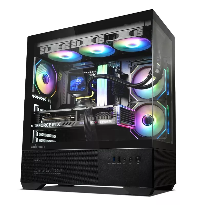 Korpusas ZALMAN CHRONIX V2 Mid Tower ARGB ventiliatoriai x3 juodas